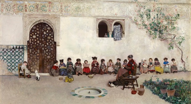 Patio de la escuela, Granada, 1871 Óleo sobre lienzo, 34 x 60,5 cm